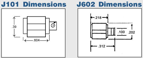 J101 & J602 Dimensions